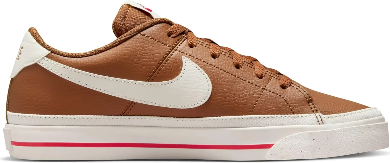 Nike Court Legacy Next Nature Women's Shoes (DH3161-200, Light British Tan/Fire Red/Sail)
