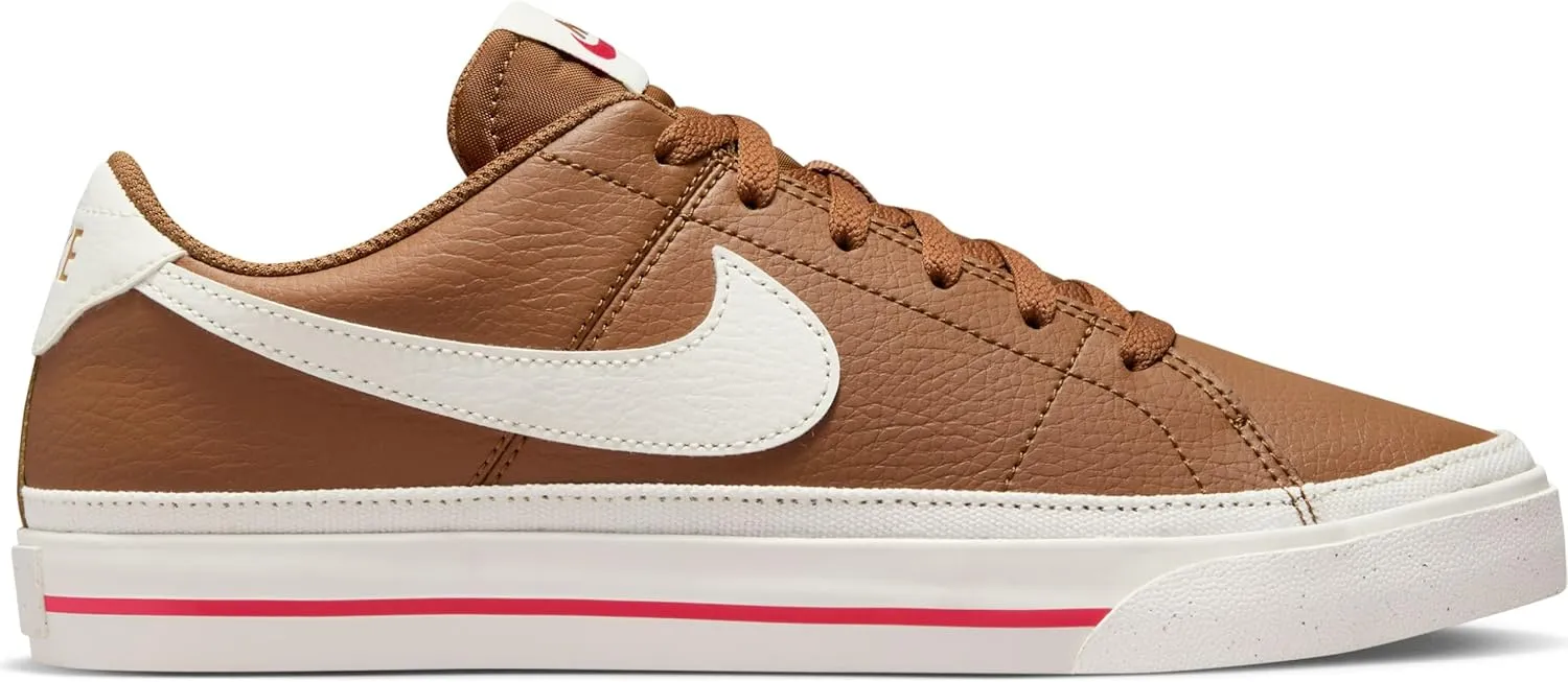 Nike Court Legacy Next Nature Women's Shoes (DH3161-200, Light British Tan/Fire Red/Sail)