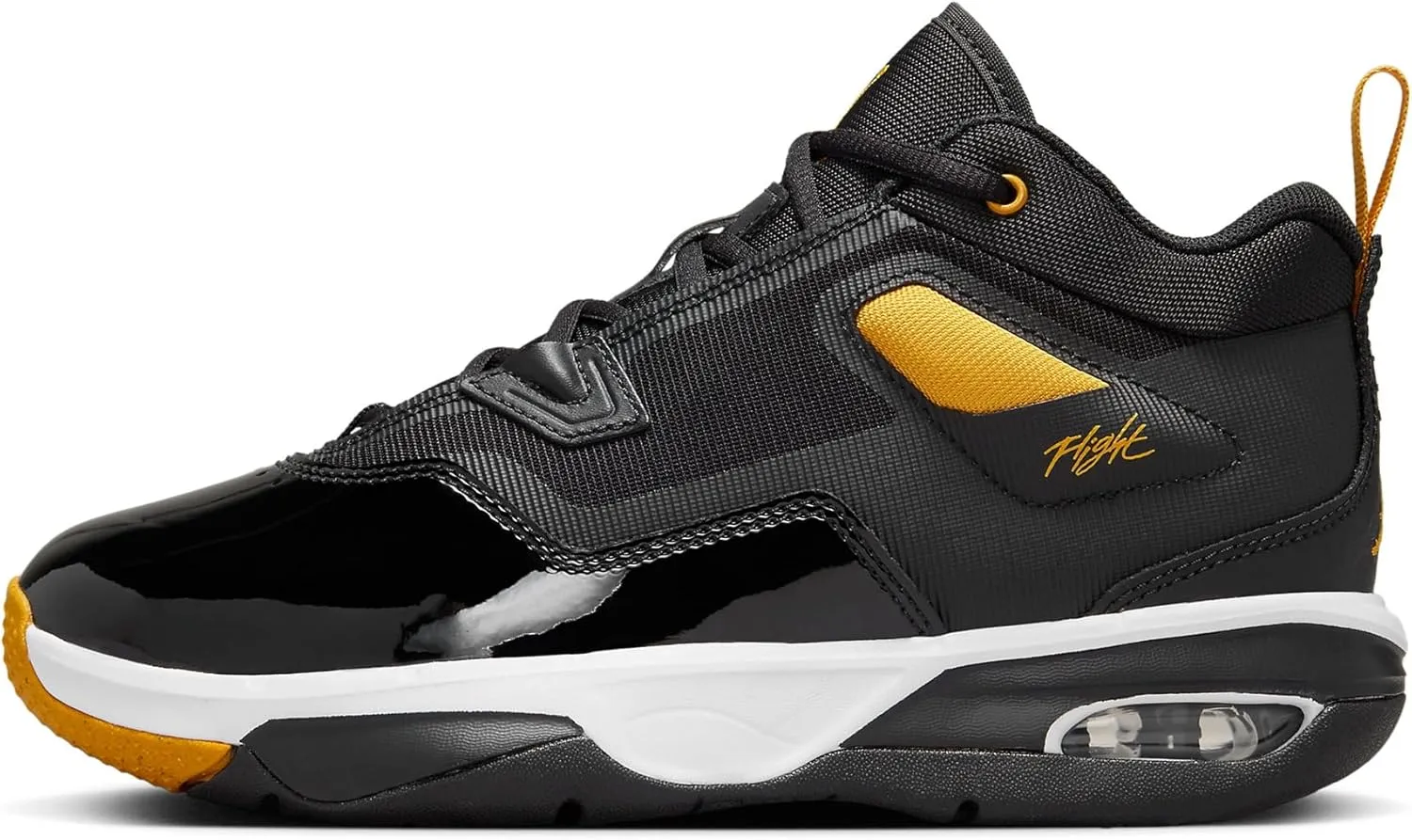 NIKE Jordan Stay Loyal 3 Big Kids' Shoes (FB9922-071, Black/White/Yellow Ochre) Size 7