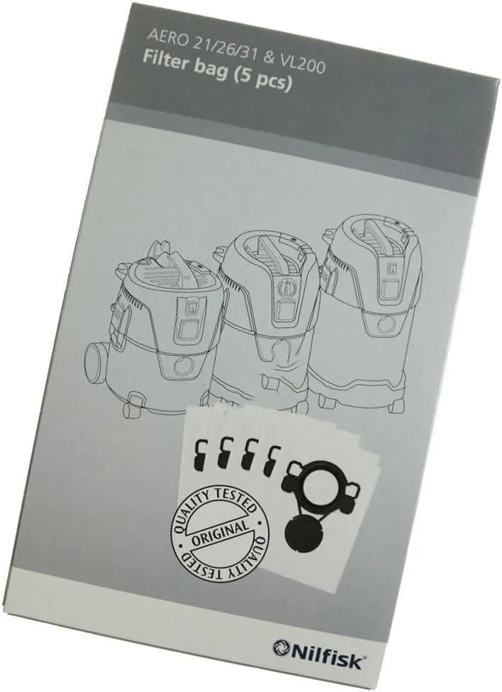 Nilfisk Fleece Filter Bags Aero 5 Pieces