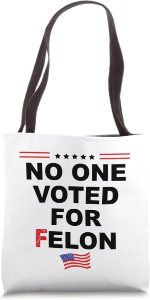 No One Voted for Elon Sign,Nobody Elected Elon American Flag Tote Bag