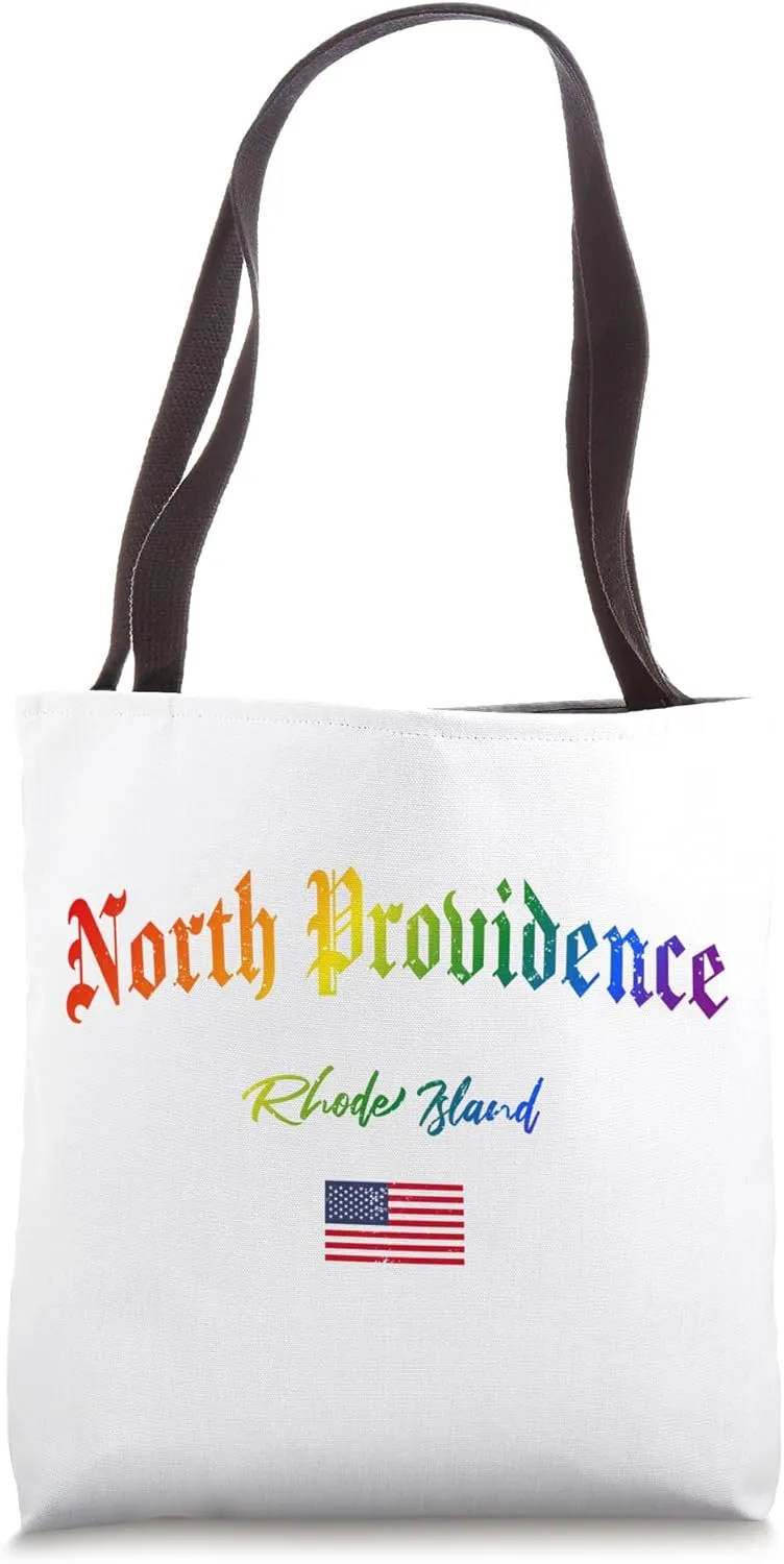 North Providence Gothic Design Lgbtqai  rainbow Version Tote Bag