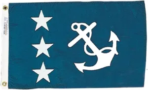 Nyl-Glo Past Commodore Flag-12 in. X 18 in.