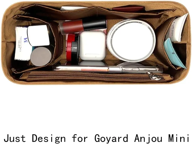 Nylon Bag in Bag for Goyard Anjou Mini Organizer Inner Waterproof (Sand1)