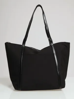 Nylon Shopper Bag - Black
