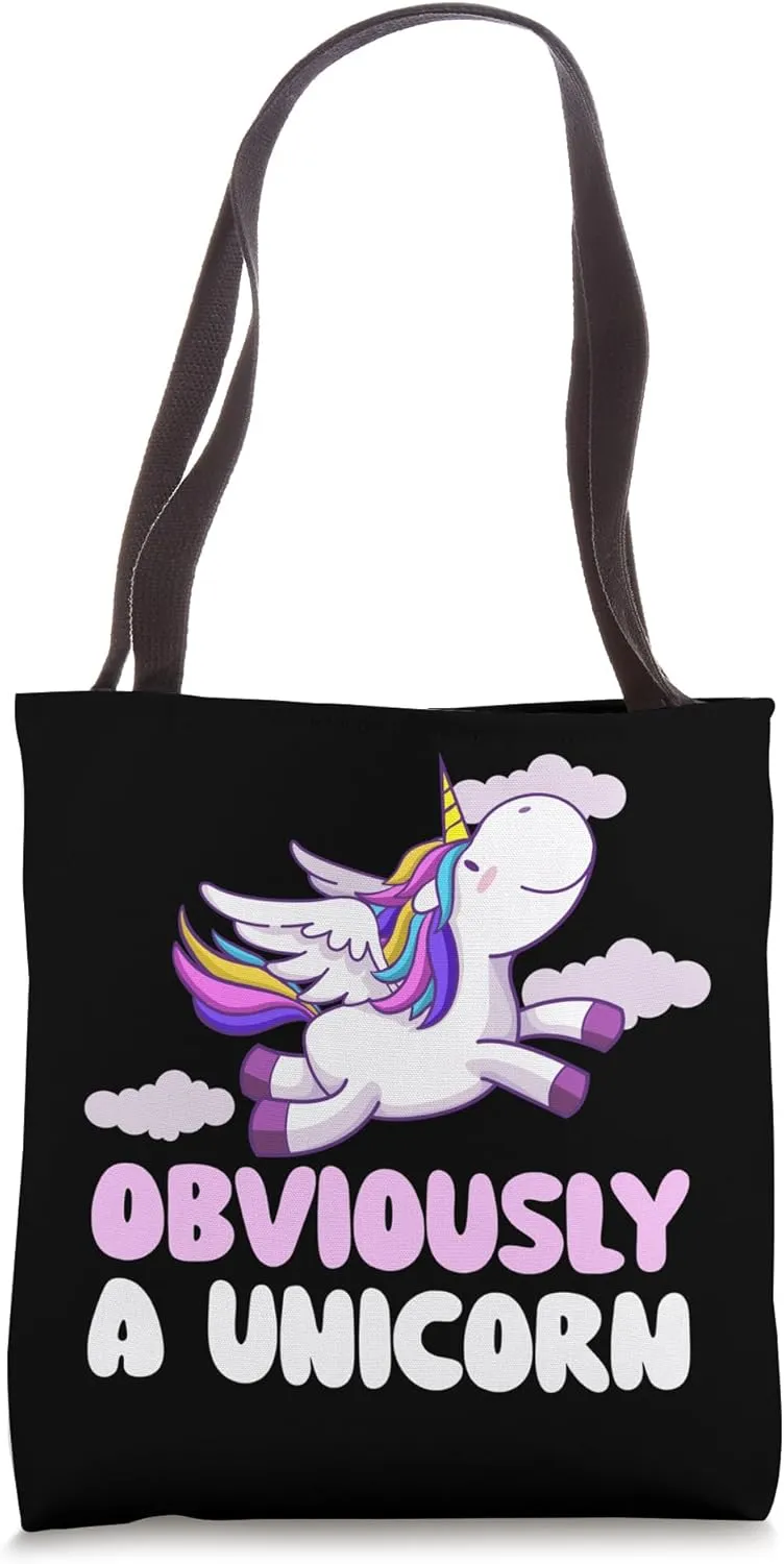 Obviously A Unicorn - Rainbow Unicorn Mystical Creature Tote Bag