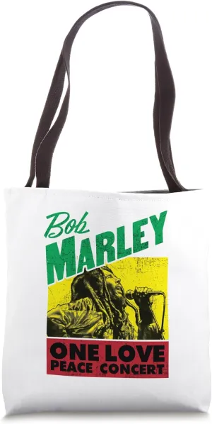 Official Bob Marley One Love Peace Concert Tote Bag