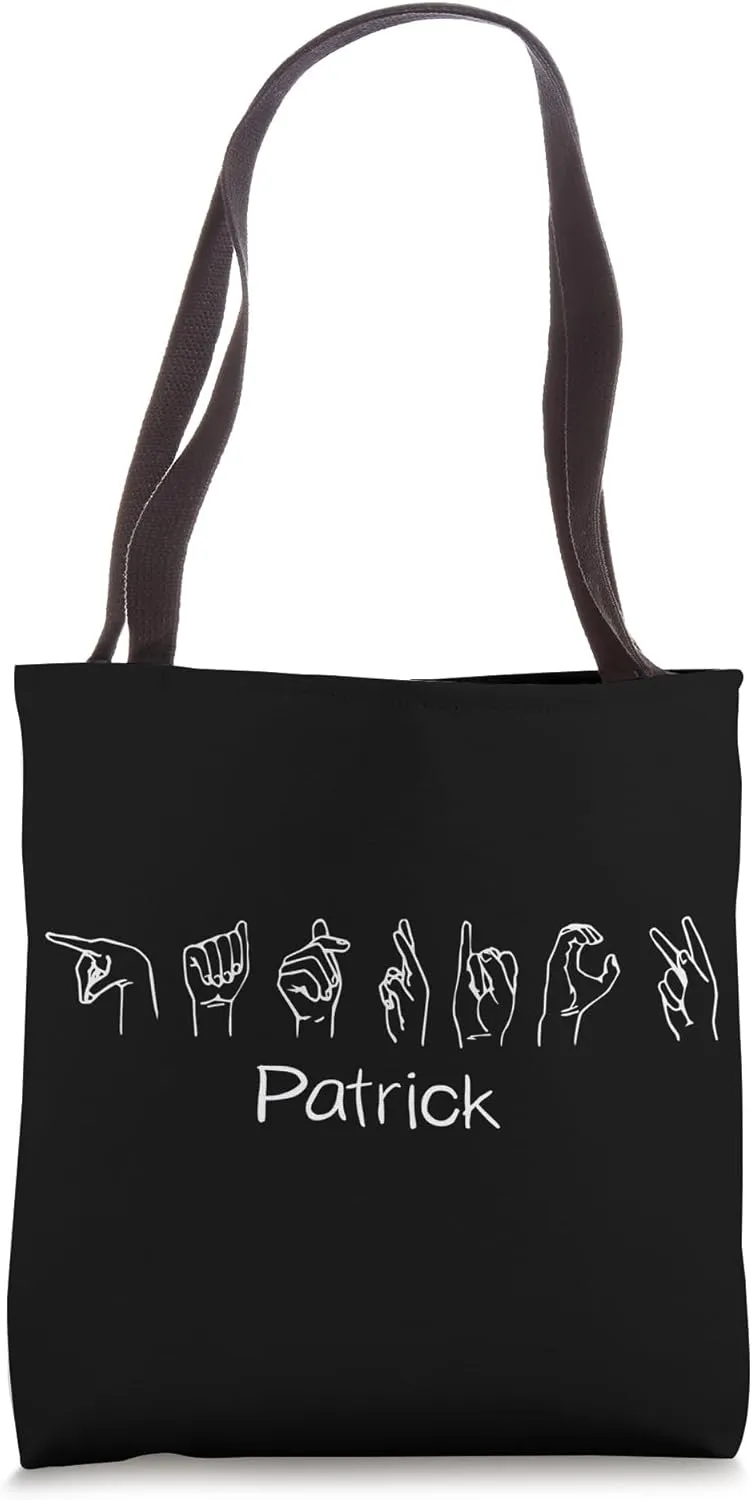 Patrick Sign Language ASL Tote Bag