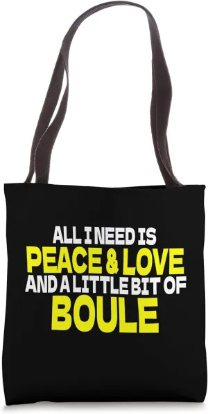 Peace Boccia Player Boule Design - Peace Love Boule Tote Bag
