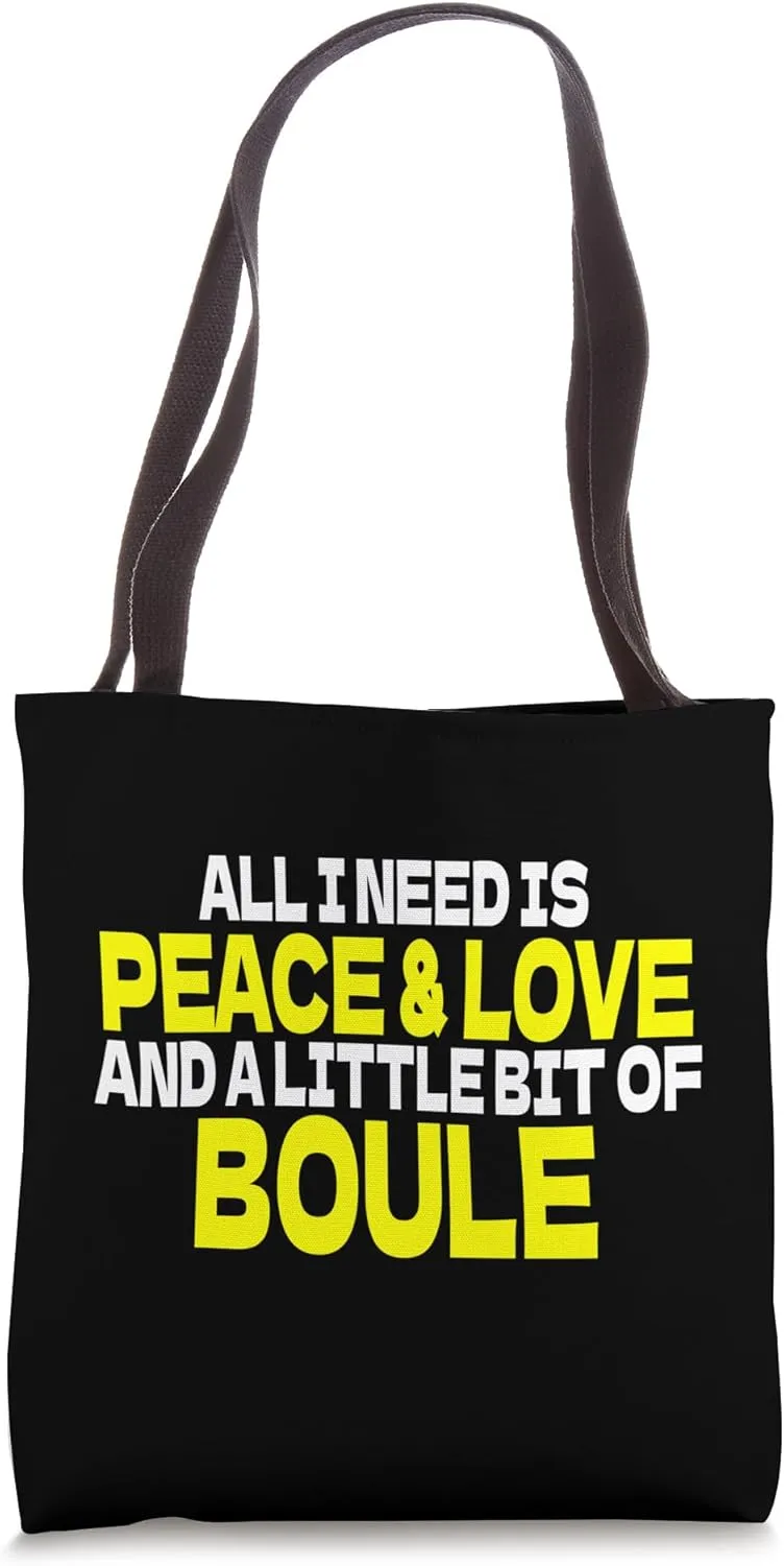 Peace Boccia Player Boule Design - Peace Love Boule Tote Bag