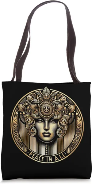 Peace in All Embrace Peace Unite Humanity Love and Harmony Tote Bag