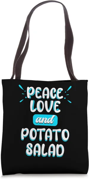 Peace Love and Potato Salad Peace Sign Side Dish Tote Bag