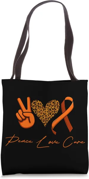 Peace Love Cure Tote Bag