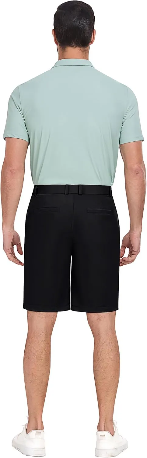 PEGENO Men's Golf Dress Shorts - Lightweight Waterproof Quick-Dry Casual Summer Shorts