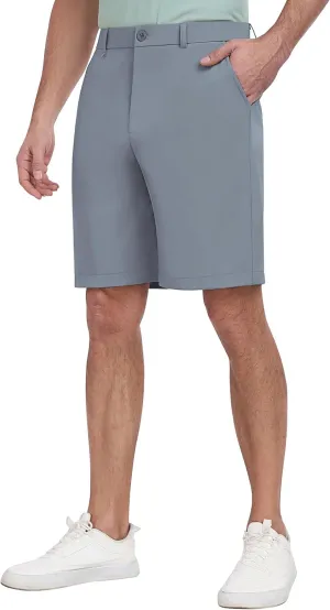PEGENO Men's Golf Dress Shorts - Lightweight Waterproof Quick-Dry Casual Summer Shorts