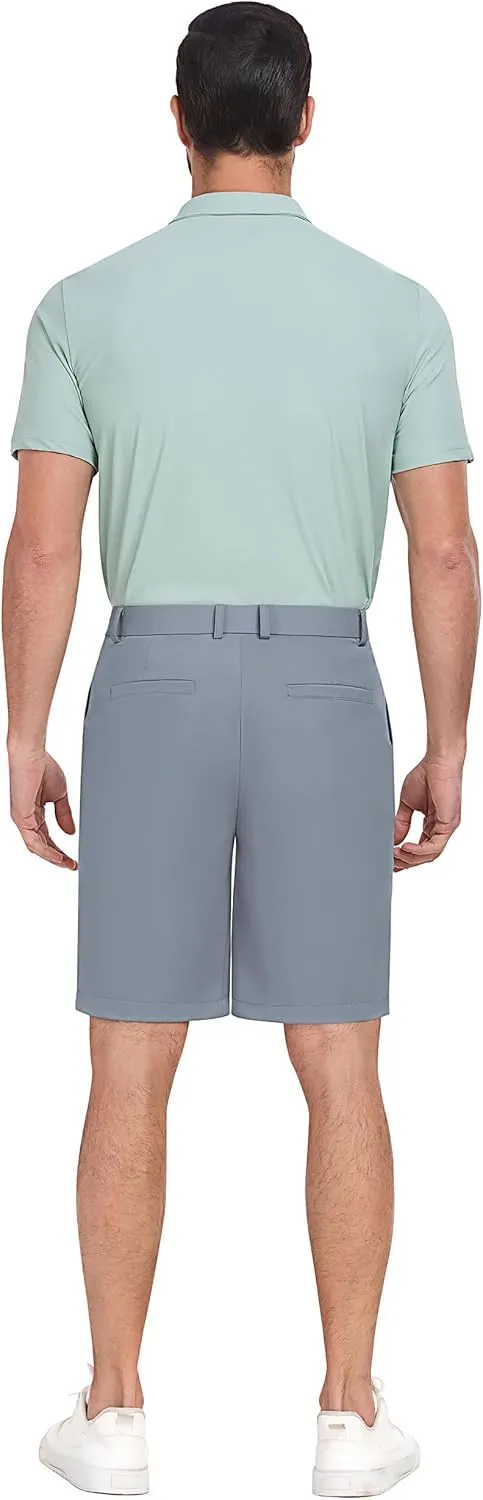 PEGENO Men's Golf Dress Shorts - Lightweight Waterproof Quick-Dry Casual Summer Shorts