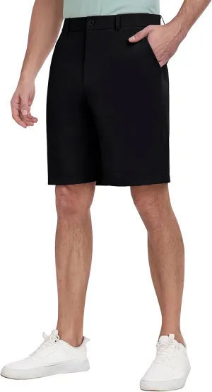 PEGENO Men's Golf Dress Shorts - Lightweight Waterproof Quick-Dry Casual Summer Shorts