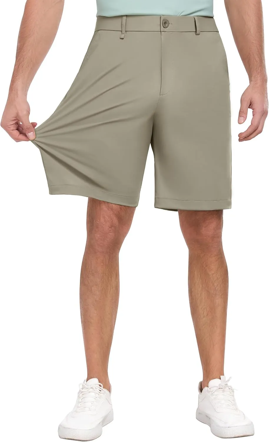 PEGENO Men's Golf Dress Shorts - Lightweight Waterproof Quick-Dry Casual Summer Shorts