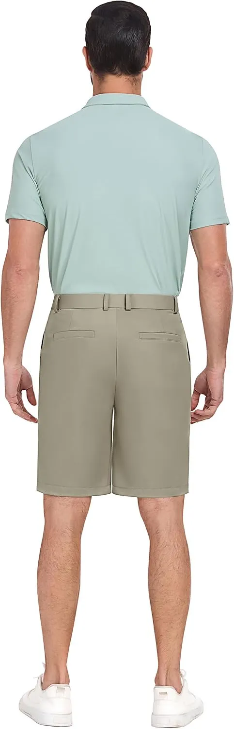 PEGENO Men's Golf Dress Shorts - Lightweight Waterproof Quick-Dry Casual Summer Shorts