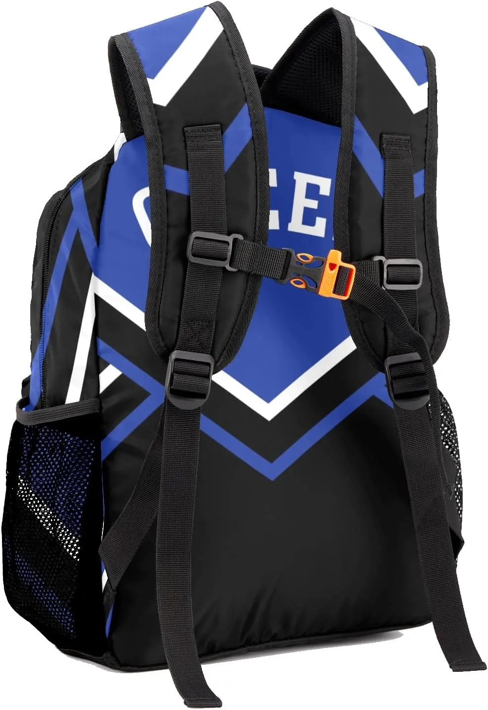 Personalized Cheer Blue Cheerleader Custom Backpack Waterproof Multifunctional Daypack with Name Gift 12.2(L) x5.9(W) x16.5(H) inch