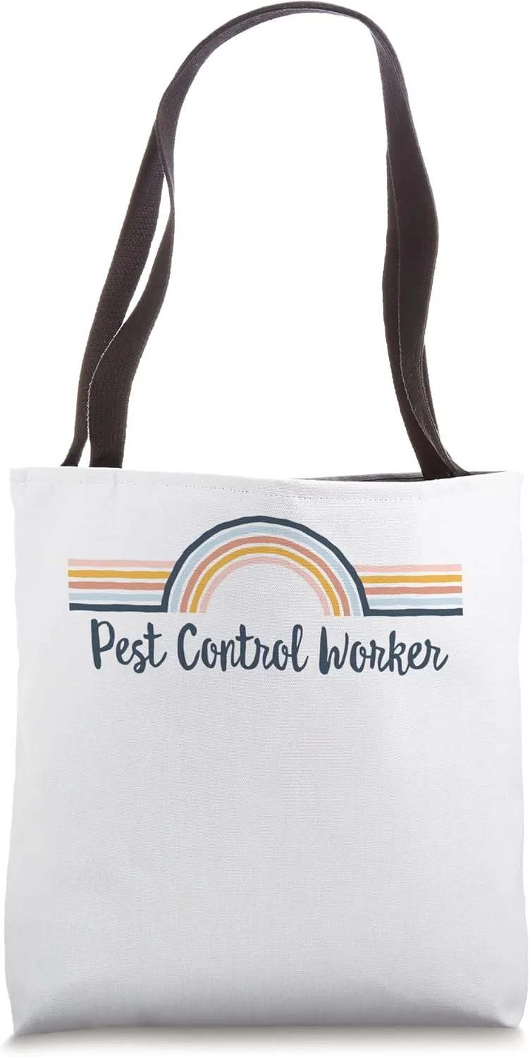 Pest Control Worker boho Rainbow, Pest Control Worker Tote Bag