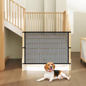 Petco Dog Pet Mesh Stairs - Baby Safety Barrier Gates for Stairway - No Drilling, Banister to Banister Baby Gates for Indoor Use