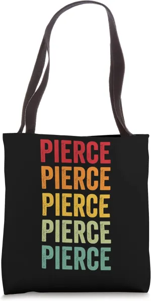 Pierce County, Washington, Rainbow Text Design Tote Bag