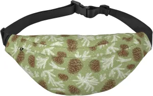 Pine Cones Pattern Unisex Fashion Sporty Multi-Purpose Crossbody Bags Waist Bag With Adjustable Strap For Outdoors Running Cycling