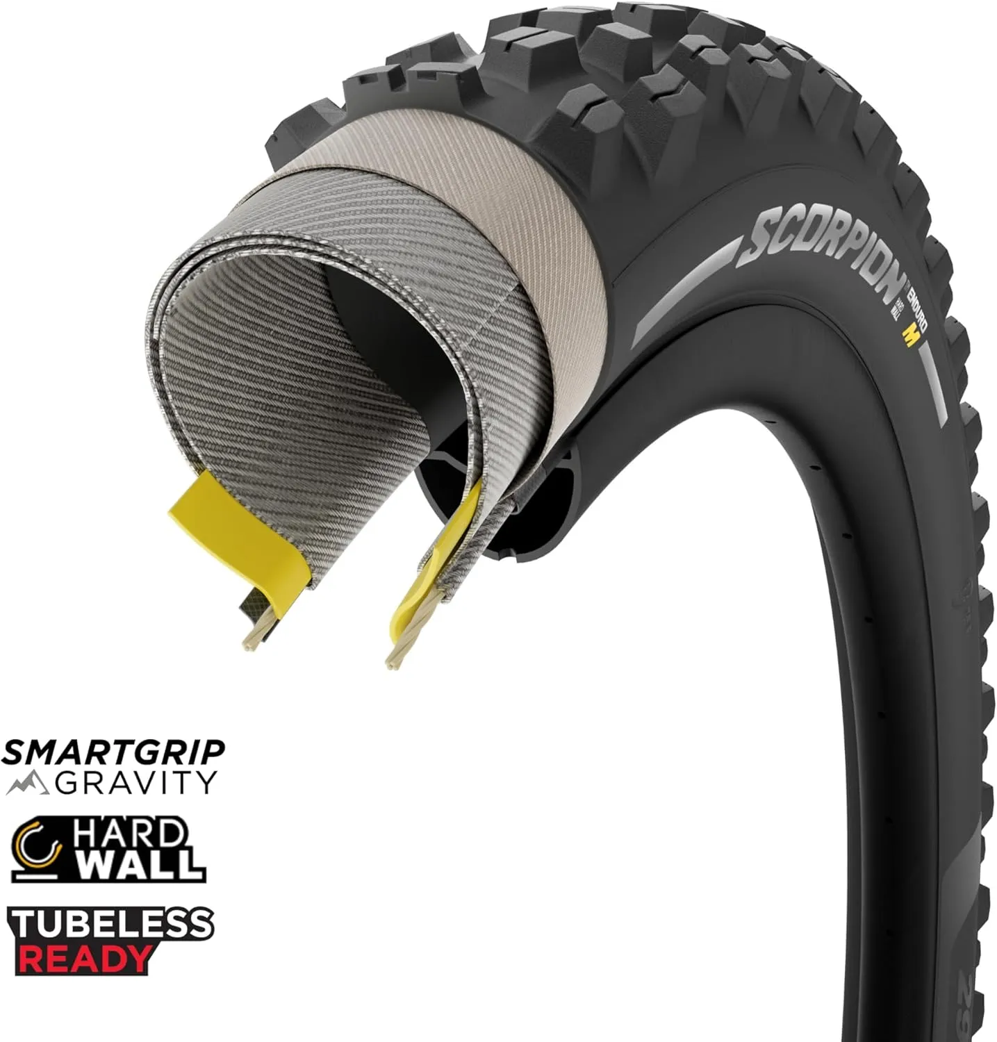 Pirelli Scorpion Enduro M HardWall Bike Tyre, 29 x 2.4, Classic Tan Wall