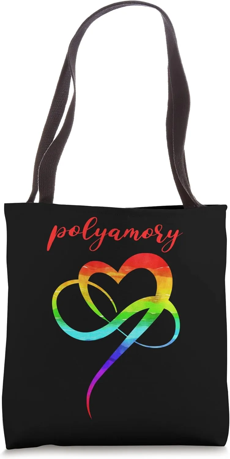 Polyamory Infinity Heart LGBTQ Homo Love Tote Bag