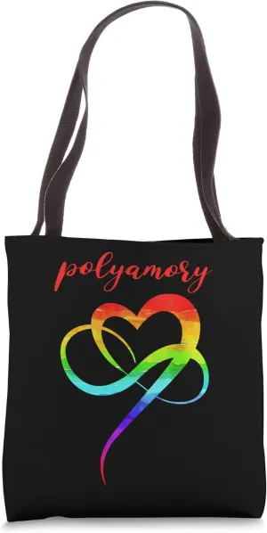 Polyamory Infinity Heart LGBTQ Homo Love Tote Bag