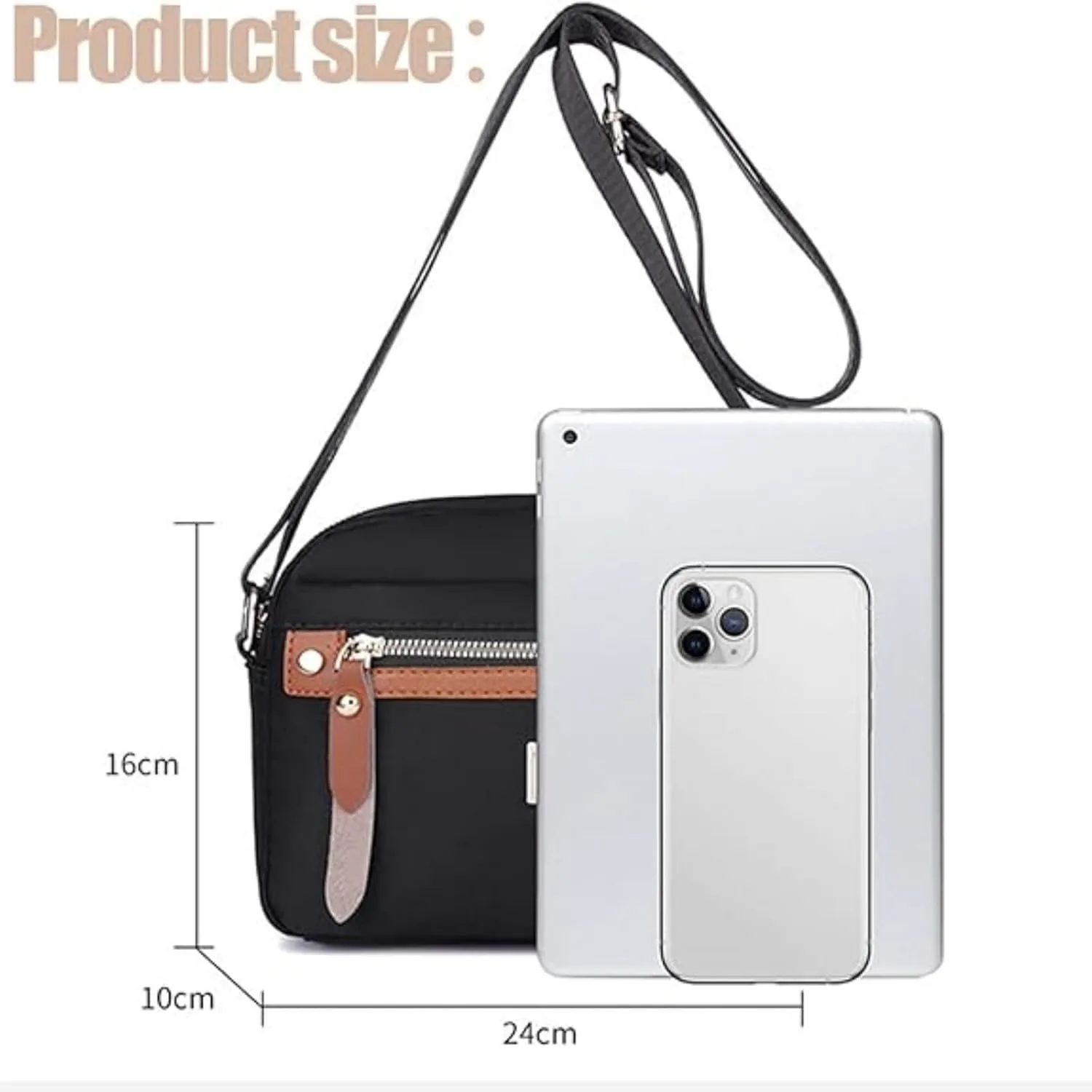 Popularate Nylon Crossbody Bag, Women's Nylon Crossbody Bag Popularate, Waterproof Bags