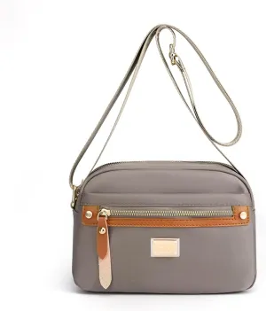 Popularate Nylon Crossbody Bag,Popularate Waterproof Nylon Crossbody Bag for Women with Zipper Shoulder