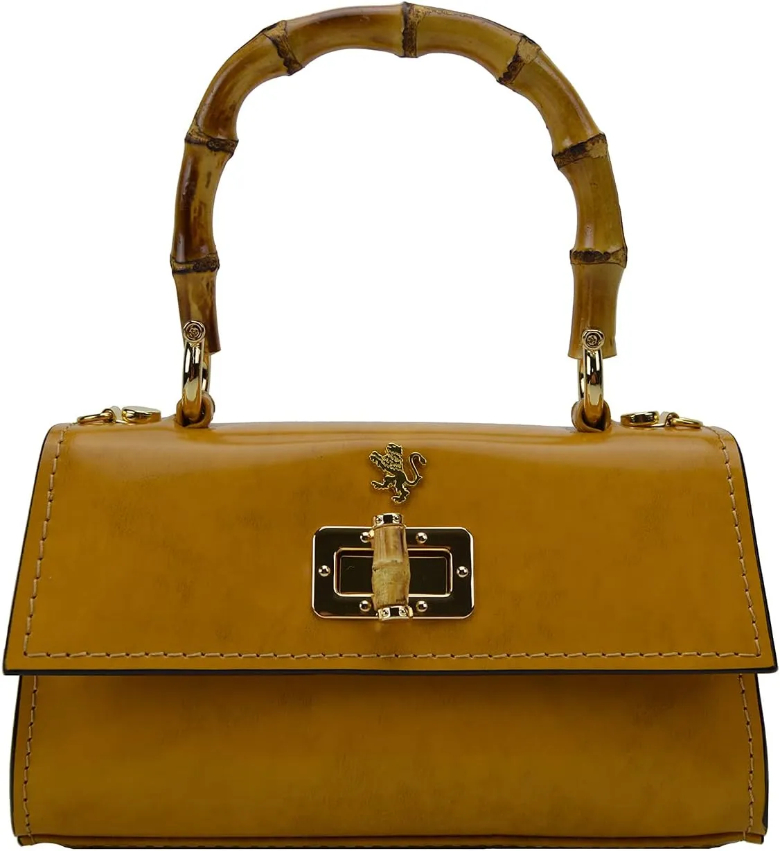 Pratesi Leather Bag for Women Castalia R298/20 in cow leather - Radica Mustard Made in Italy
