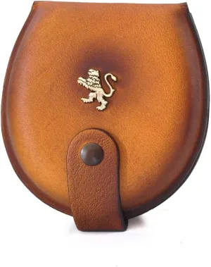 Pratesi Leather Wallet Coin Holder B060 in cow leather - Bruce Cognac Made in Italy