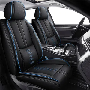 Premium Leather Seat Covers for Mercury Marauder 2003-2004,Premium Car Seat Covers Front Set,Waterproof Car Seat Protectors with Airbag,Comfort Interior Cover Seats for Cars(Black Blue)