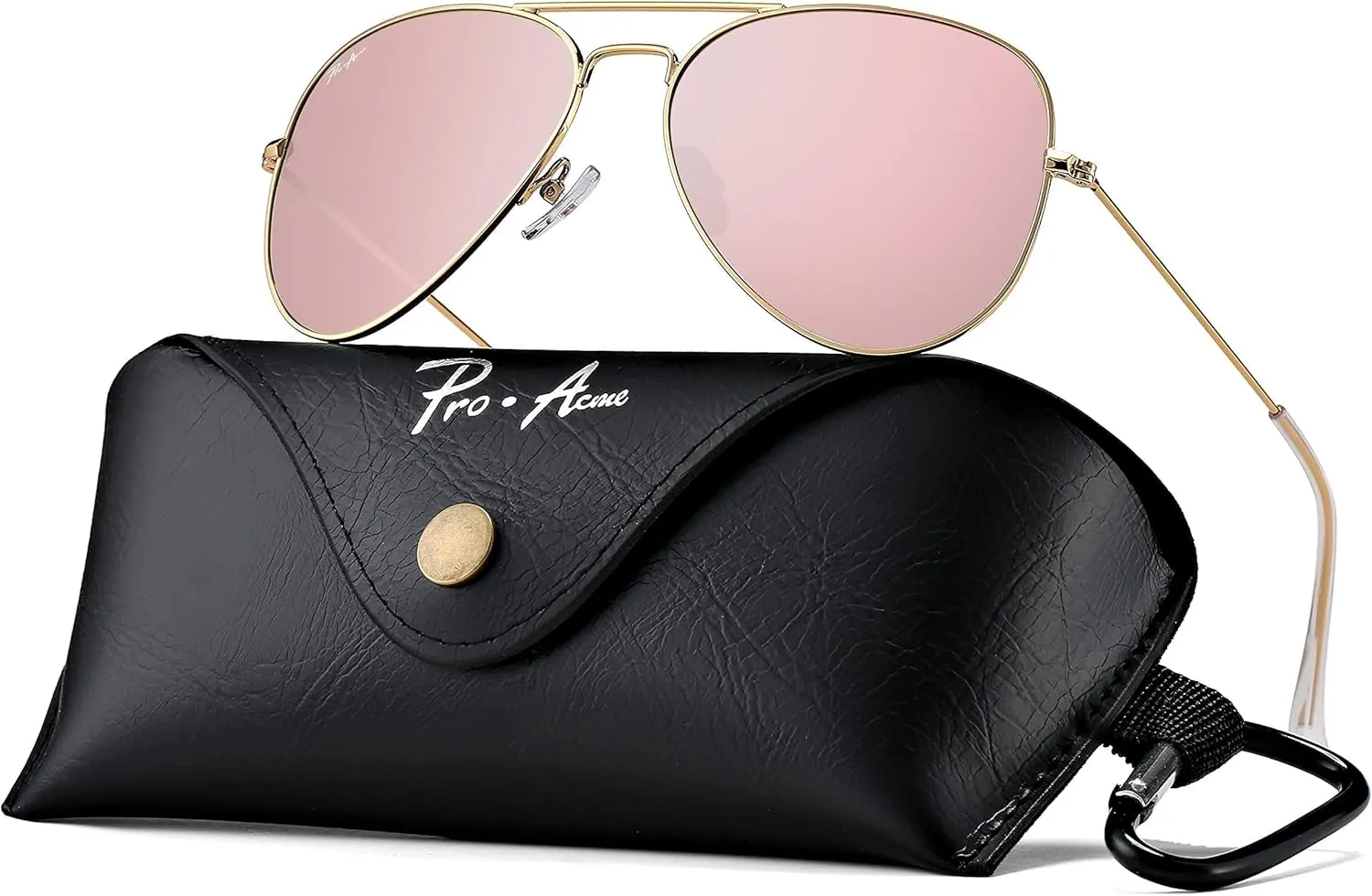 Pro Acme Classic Polarized Aviator Sunglasses for Women Men, Lightweight Metal Pilot Frame UV400 Protection 58MM