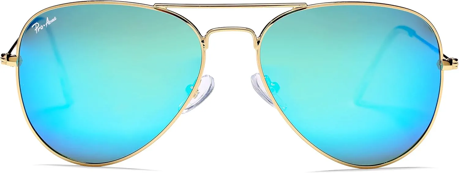 Pro Acme Classic Polarized Aviator Sunglasses for Women Men, Lightweight Metal Pilot Frame UV400 Protection 58MM