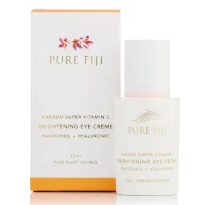 PURE FIJI Eye Cream Vitamin C Brightening Eye Cream, Under Eye Cream for Wrinkles and Bags, Under Eye Cream For Dark Circles, Smoothing & Anti-Aging Skincare (0.5oz/15ml)