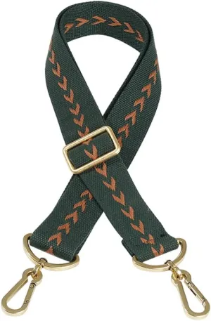 Purse Straps Replacement Crossbody Adjustable Bag Strap Straps for Purses Shoulder Sling Silver Clasp Line-Green