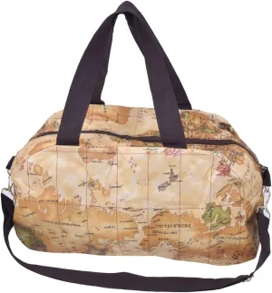 Qtqgoitem Traveling Zip Up Storage Bag Luggage Holder Brown Khaki 41x24x19cm (Model: a91 b4c 961 f47 268)