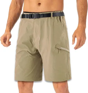 Quick Dry Cargo Shorts Men Outdoor Casual Stretchy Lightweight Fishing Hiking Breathable Comfortable Shorts No Belt