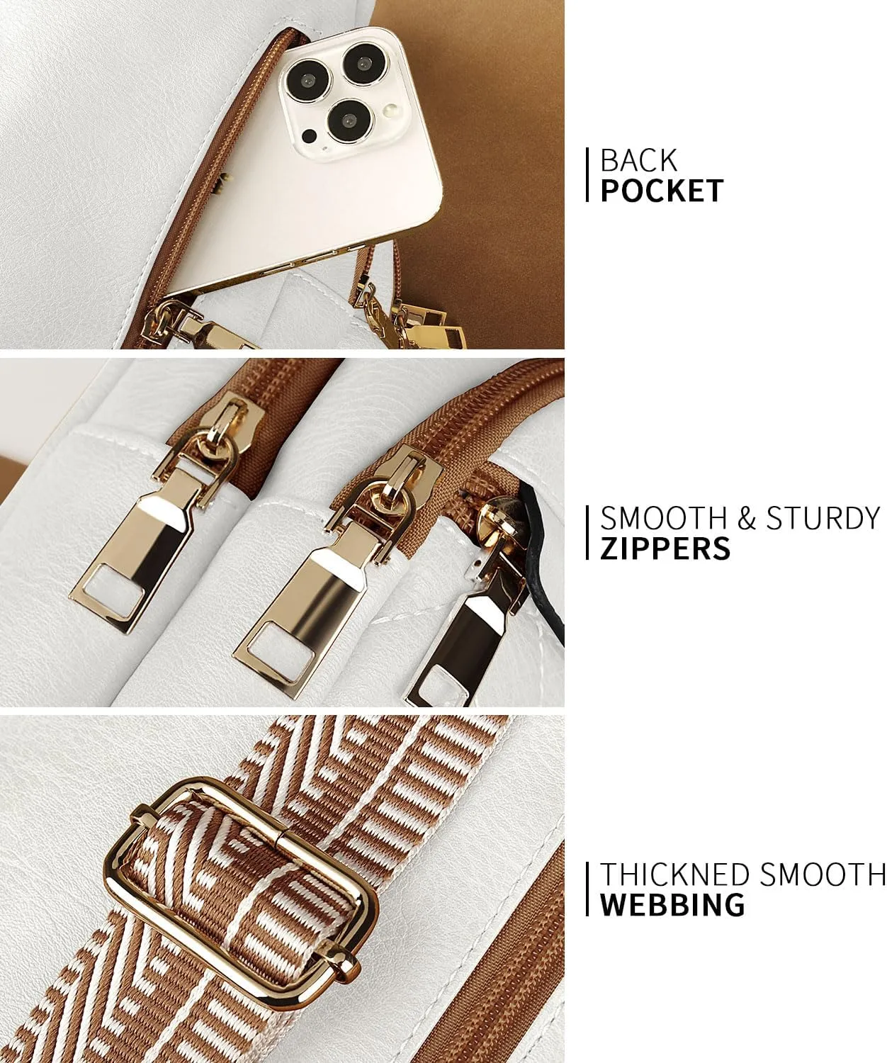 Quilted Leather Small Crossbody Bags for Women Men, Cross body Sling Bag Purse for Women One Strap Backpack Travel