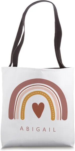 Rainbow Boho Girls Name Abigail Tote Bag