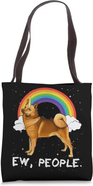 Rainbow Finnish Spitz Ew People Unicorn Dog Tote Bag