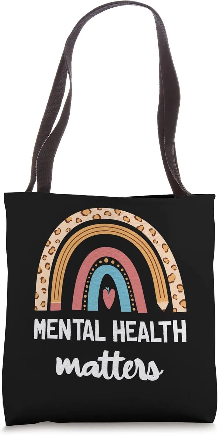 Rainbow Psychological Well-being Matters Tote Bag