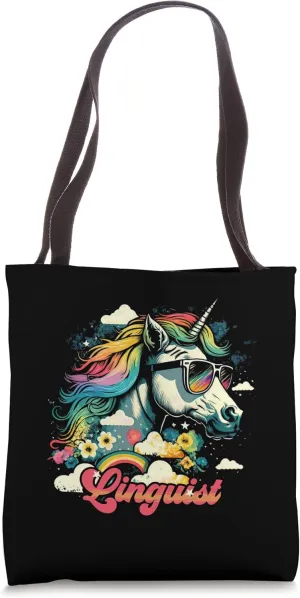 Rainbow Unicorn Linguist | Linguistics Tote Bag