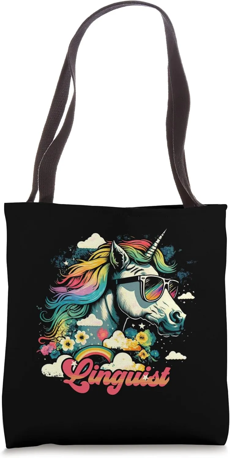 Rainbow Unicorn Linguist | Linguistics Tote Bag