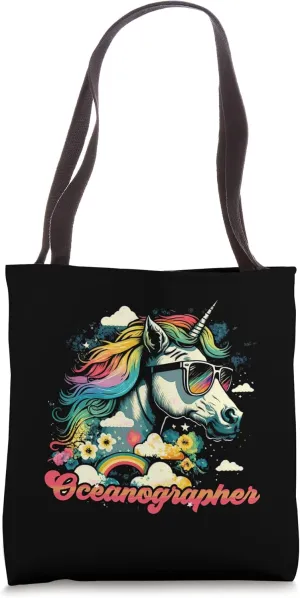 Rainbow Unicorn Oceanographer | Oceanography Tote Bag