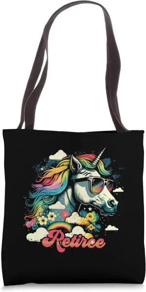 Rainbow Unicorn Retiree | Retirement Tote Bag